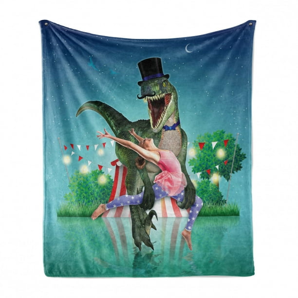 Cozy Plush for Indoor and Outdoor Use Ambesonne Modern Soft Flannel Fleece Throw Blanket Scary Dinasor in Circus Holding Dancinr with a Ballerina with Stars and Moon in Sky Multicolor 50 x 60 Cozy Plush for Indoor and Outdoor Use Ambesonne Modern Soft Flannel Fleece Throw Blanket Scary Dinasor in Circus Holding Dancinr with a Ballerina with Stars and Moon in Sky Multicolor 50 x 60